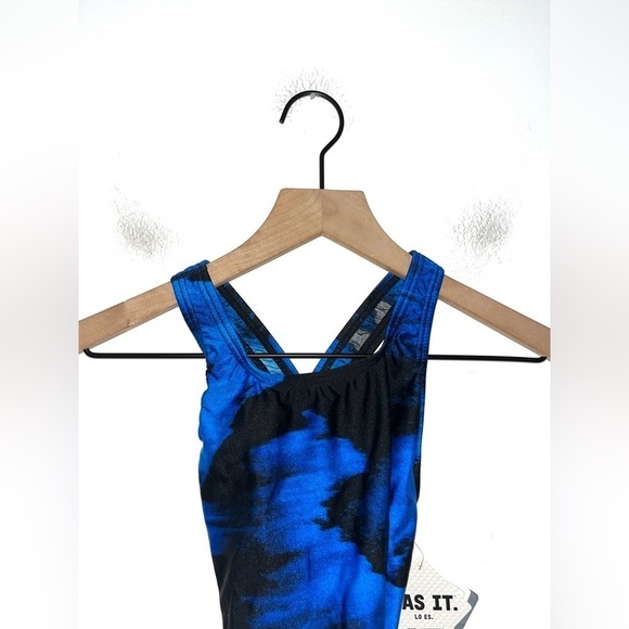 SPEEDO Racing Blue and Black NWT Bathing Suit Size 26 - Picture 2 of 5